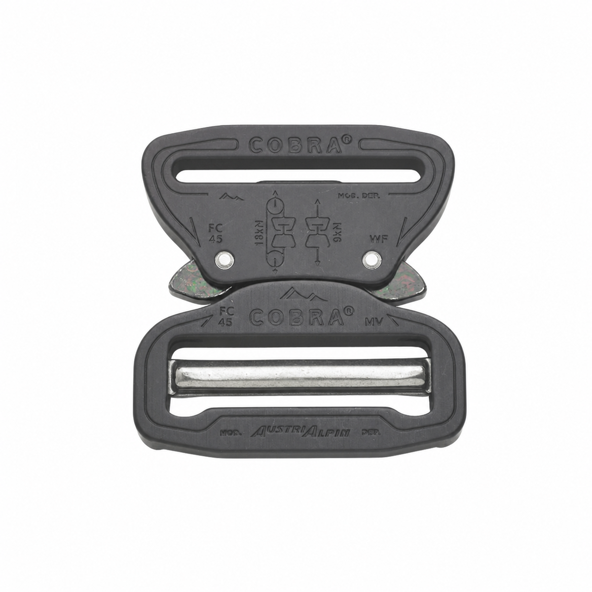 45 mm Austri-Alpin COBRA PRO-STYLE buckle in matt black.