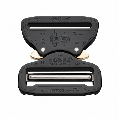 50mm Austri-Alpin Cobra Pro-Style Buckle Black isolated on white background