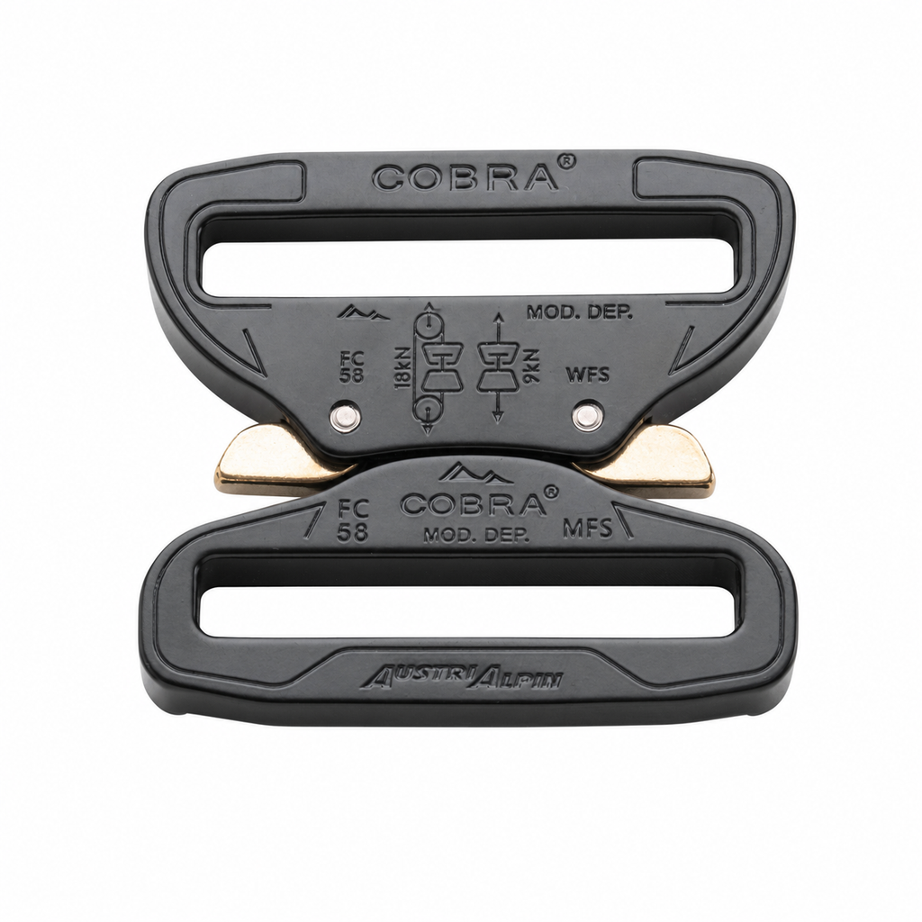 58mm Austri-Alpin Cobra Pro-Style Buckle Black isolated on white background