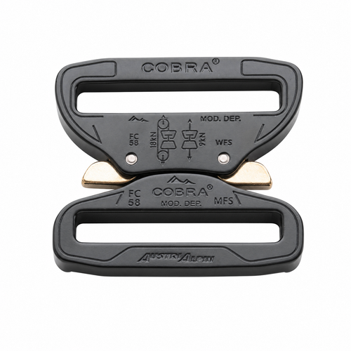 58mm Austri-Alpin Cobra Pro-Style Buckle Black isolated on white background