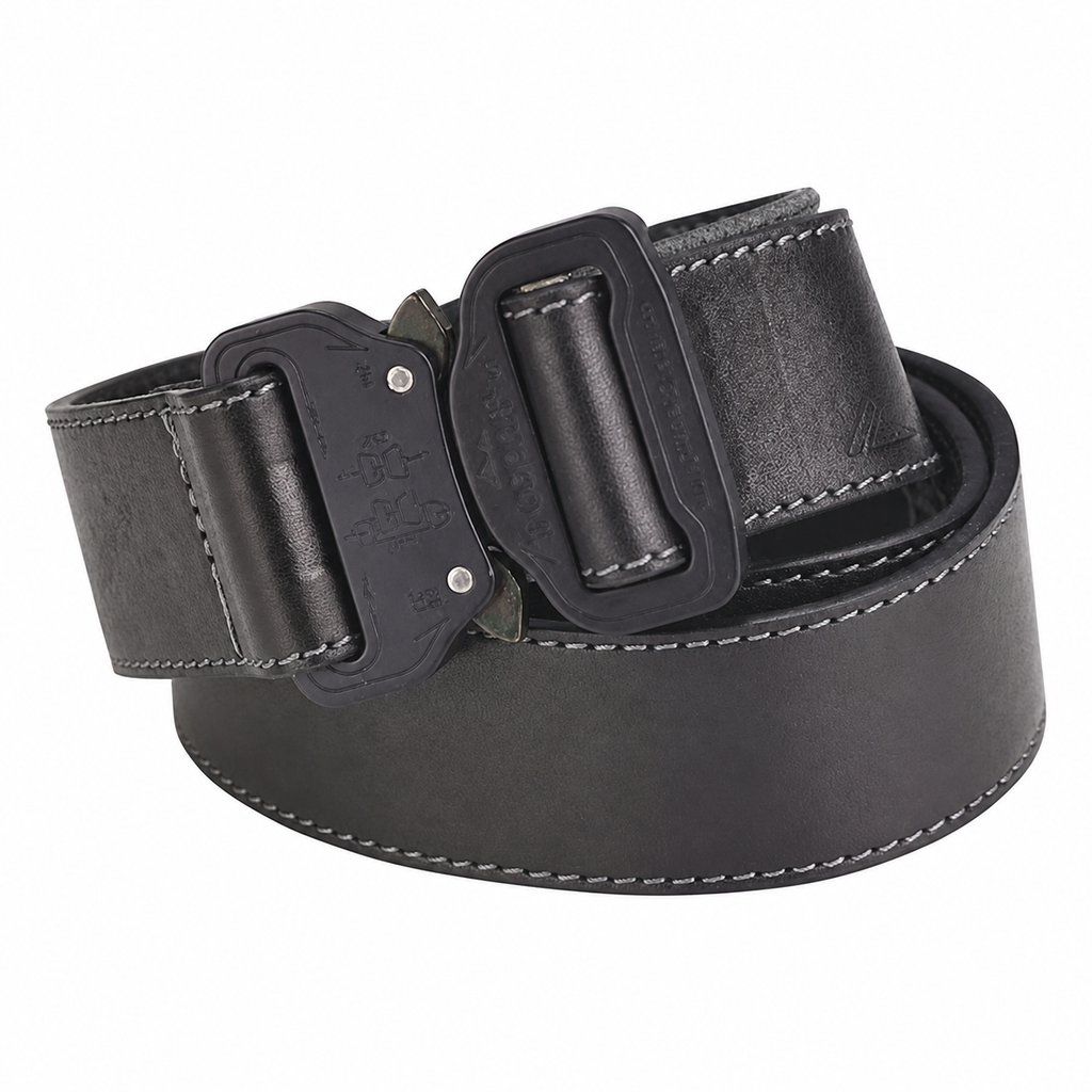 Austri-Alpin Black Cobra Leather Belt