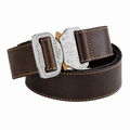 Austri-Alpin Brown Cobra Leather Belt isolated on white background