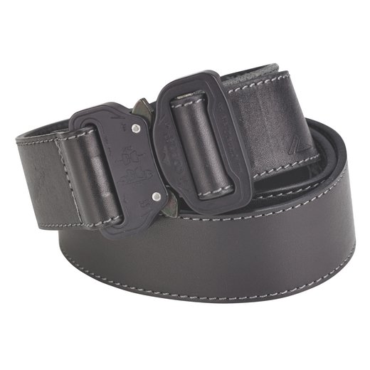 Austri-Alpin Black Cobra Leather Belt isolated on white background