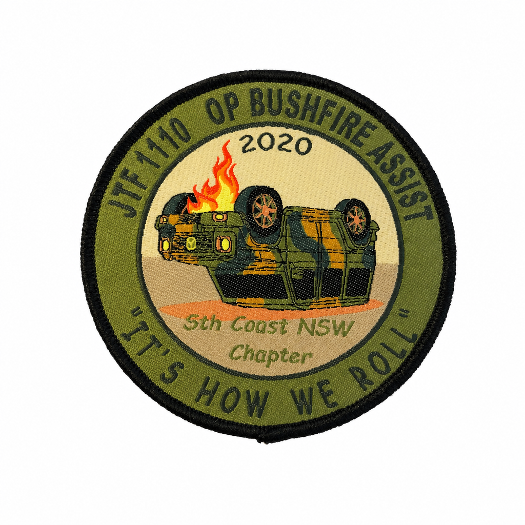 JTF1110 OP BA "How We Roll" Patch isolated on white background